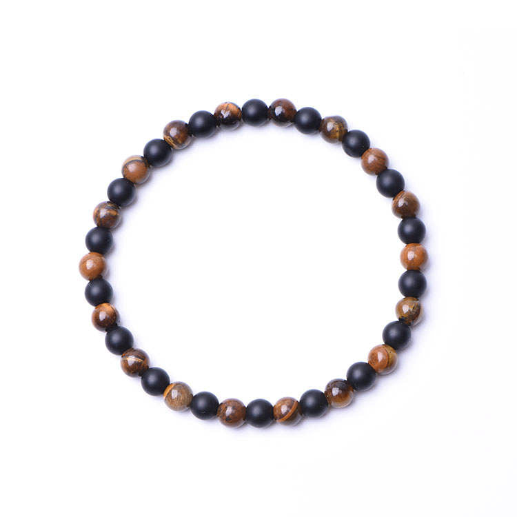 WILD TIGER - Tigerauge & Onyx Armband