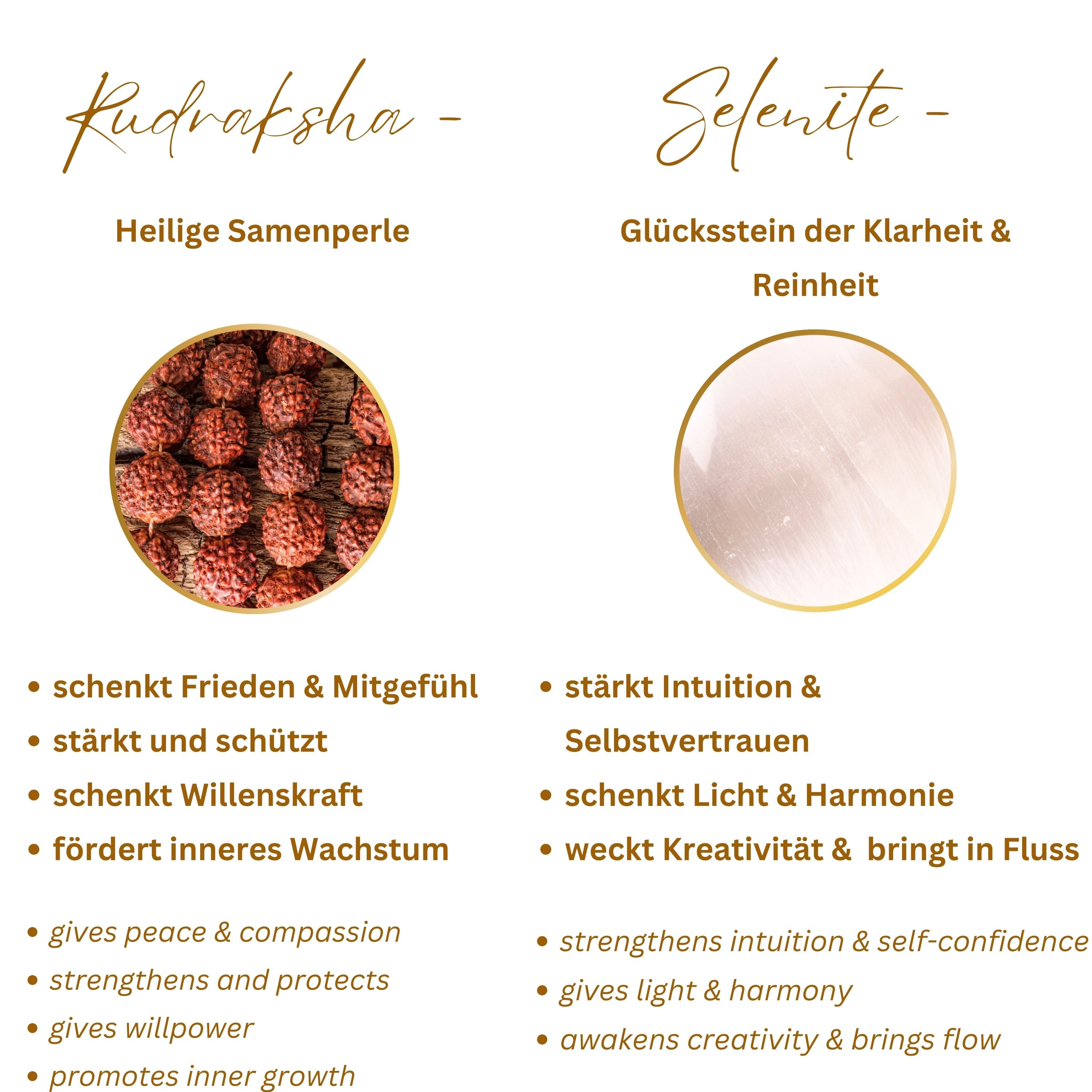 Rudraksha & Selenite